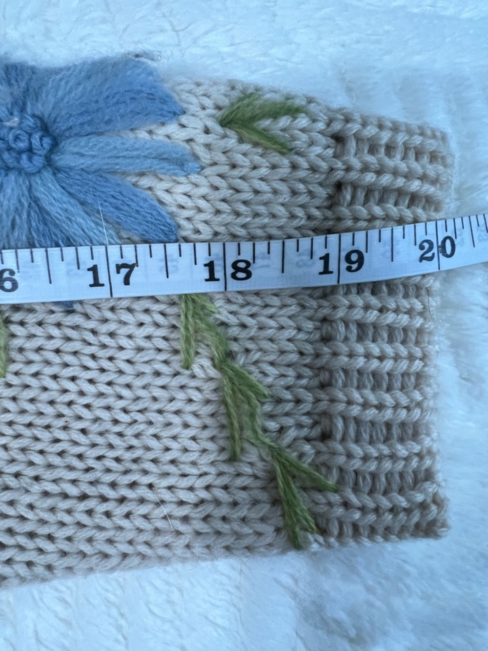 Vintage Fully FashionedHand Embroidered Wool Floral Cardigan Sweater Cottagecore - Picture 6 of 14